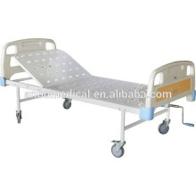 single crank hospital bed with perforated cold rolled sheet bed board